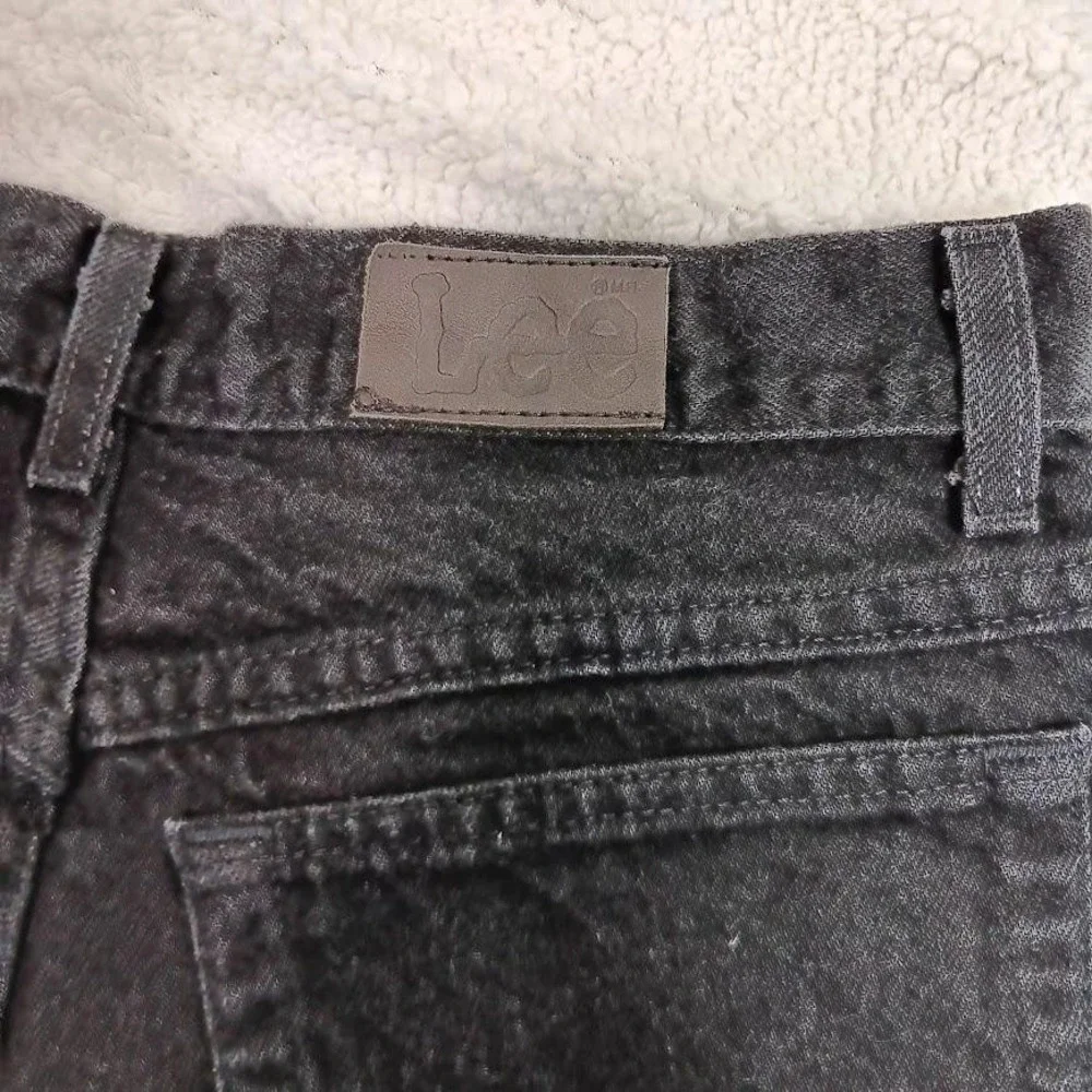 Vintage Lee Jeans Womens 12 Black High Rise Tapered Leg Denim‎ 90s USA Classic